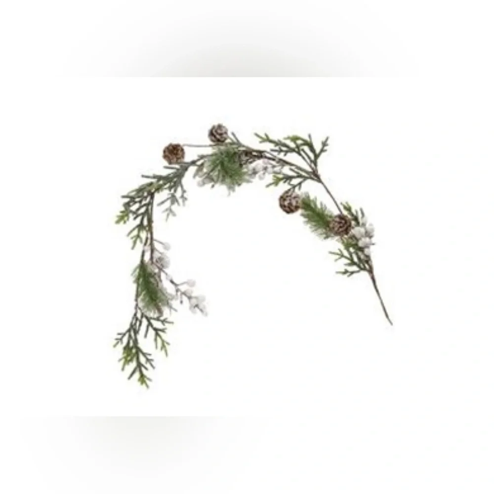 *Flocked Berry Pine Garland